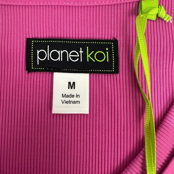 Planet Koi Longevity Scrub Top Medium Terra Pink Moisture Wicking Quick Dry - Picture 4 of 5